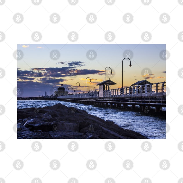 The sunset at StKilda Pier, StKilda, Victoria, Australia. by VickiWalsh