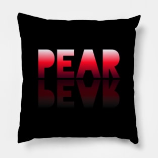 Pears - Healthy Lifestyle - Foodie Food Lover - Graphic Typography - Red Pillow