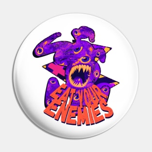 Eat Your Enemies - Purple Monster with Sharp Teeth Pin