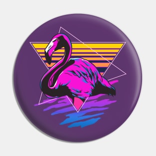 Retro Pink Flamingo Pin