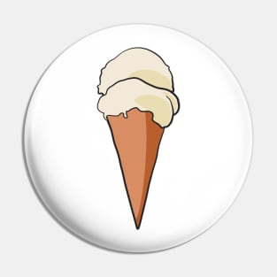 Ice Cream Waffle Cone Pin