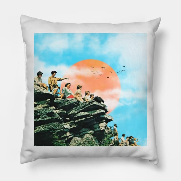 Endless Summer - Surreal/Collage Art Pillow by DIGOUTTHESKY