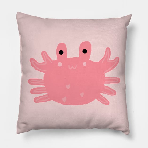 Happy Crab Pillow by artoftilly