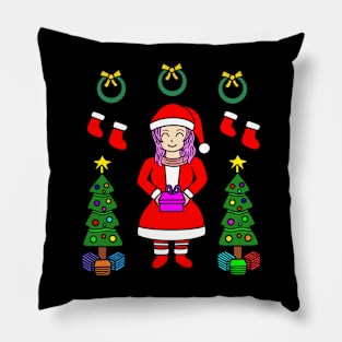 Christmas girl chibi Pillow