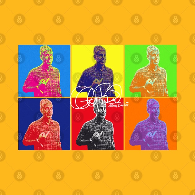 Anthony Bourdain Pop Art by Bingung Mikir Nama Design