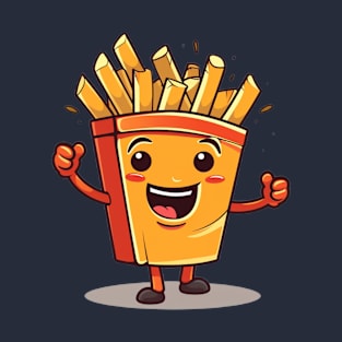 kawaii french fries T-Shirt cute potatofood funny T-Shirt