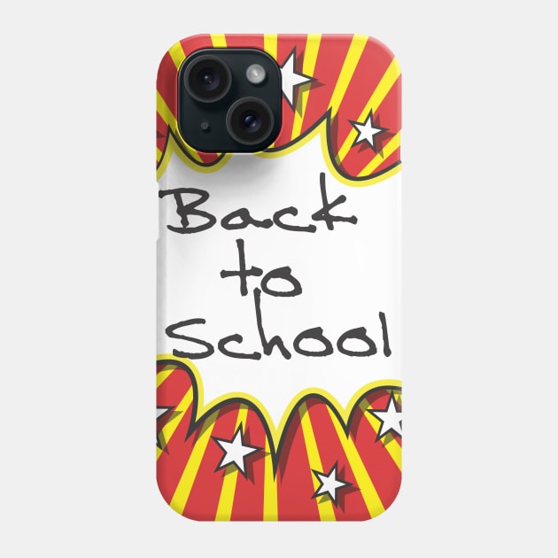 Back to School Red and Yellow Burst Phone Case by TNMGRAPHICS