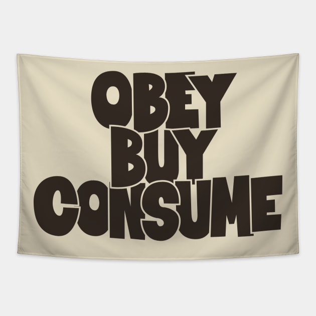 Obey, Buy, Consume: A Thought-Provoking Tribute to Orwell and „They Live“ Tapestry by Boogosh