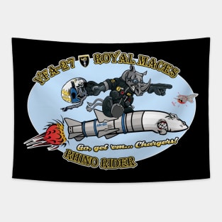 Royal Maces Rhino Nose Art Tapestry