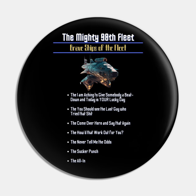 Ships of the Mighty 98th Fleet - Exforce Pin by AI-datamancer