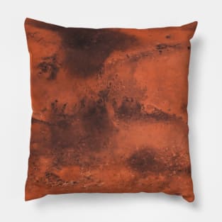Mars Red Planet Surface Pillow