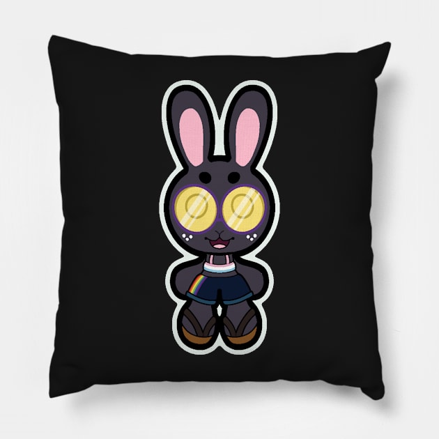 Progress Pride Flag Bunny Pillow by Indy-Site