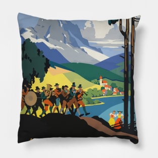 Austria Vintage Poster Pillow