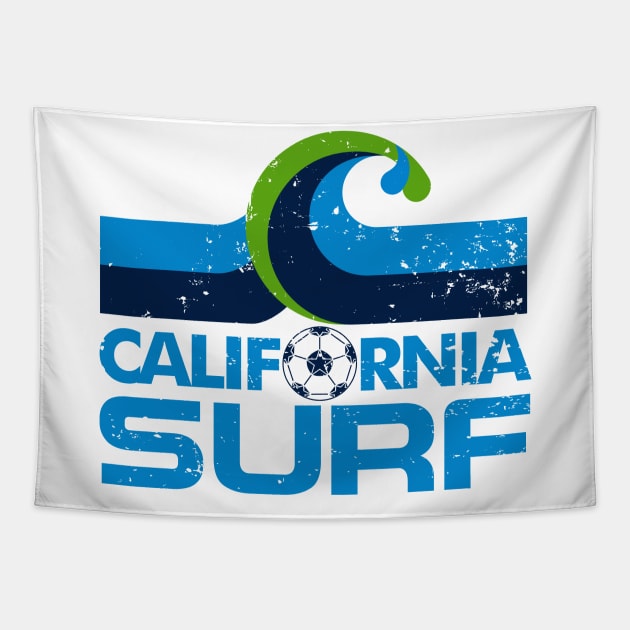 1978 California Surf Vintage Soccer Tapestry by ryanjaycruz