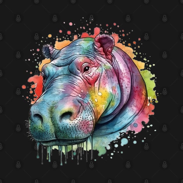 Colorsplash Hippo by TheWombatsDen