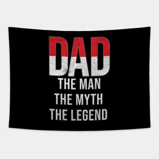 Indonesian Dad The Man The Myth The Legend - Gift for Indonesian Dad With Roots From Indonesian Tapestry