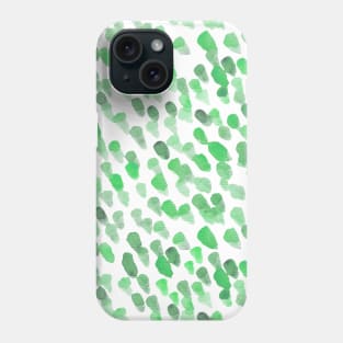 Imperfect brush strokes - green Phone Case