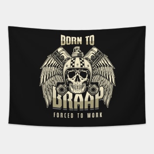 "Born To Braap" MX Motocross Biker Bike Gift Idea Tapestry