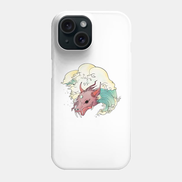 Asian Wave Dragon Phone Case by cellsdividing