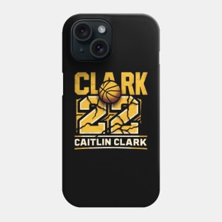 Clark 22 Caitlin Clark Cracked Texture Phone Case
