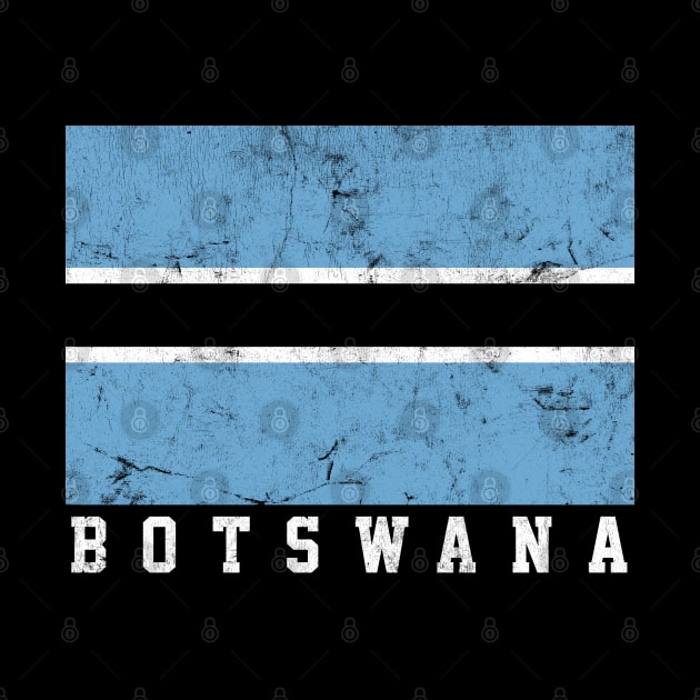 Botswana / Vintage Look Flag Design by DankFutura