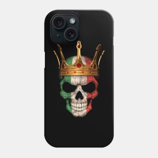 Italian Flag Skull with Crown Phone Case