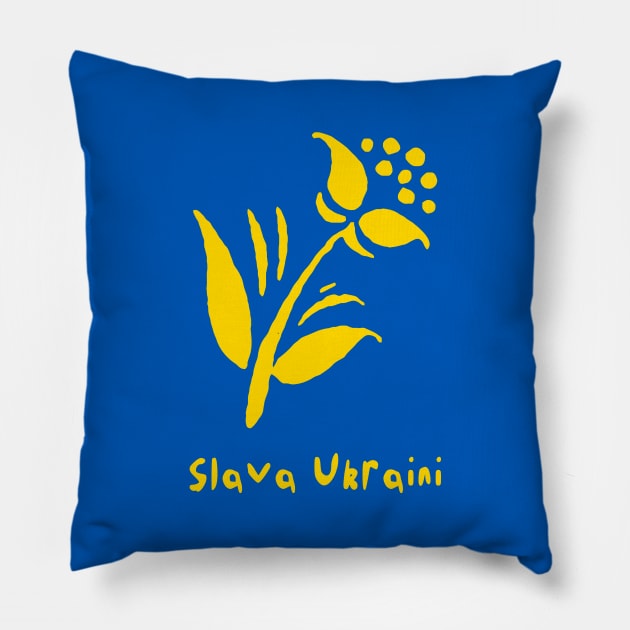 Slava Ukraini Pillow by katmargoli