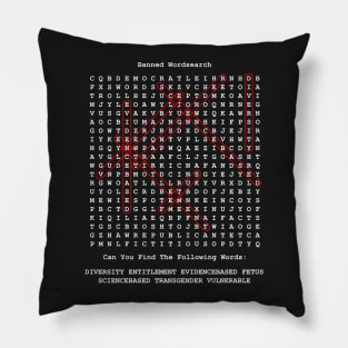 Banned Wordsearch 2017 Pillow