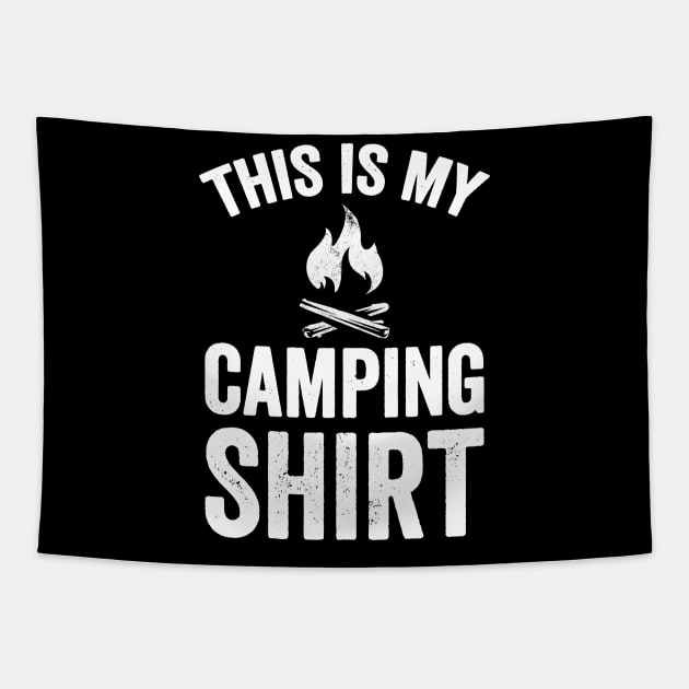 This is my camping shirt Tapestry by captainmood