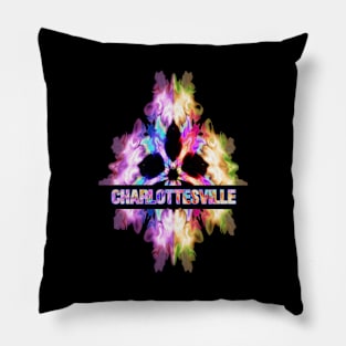 Charlottesville Tie Dye Watercolor Gift Souvenir Pillow