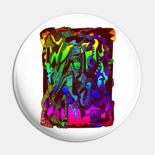 Rainbow Abstract Wave of Thoughts No 4 Pin