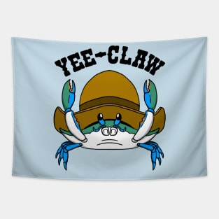 Yee-Claw Cowboy Crab Tapestry