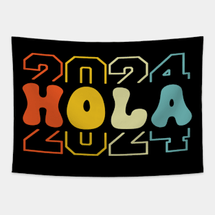 Hola 2024 Happy New Year Tapestry