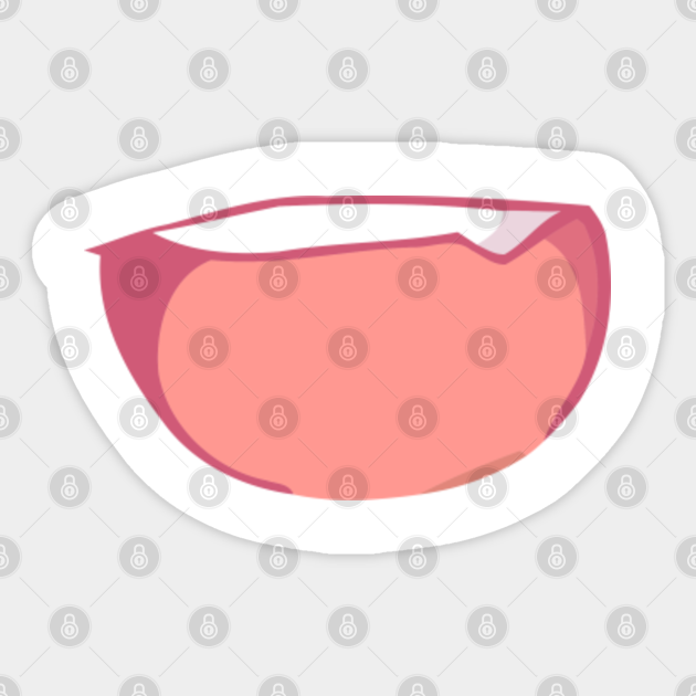 Cute Anime Mouth - Smile - Sticker | TeePublic Cute Anime Mouth - Smile - Sticker | TeePublic