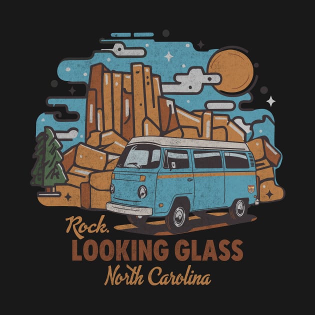 Looking Glass Rock North Carolina by Tees For UR DAY