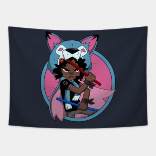 Weapons Master Wolf Tapestry