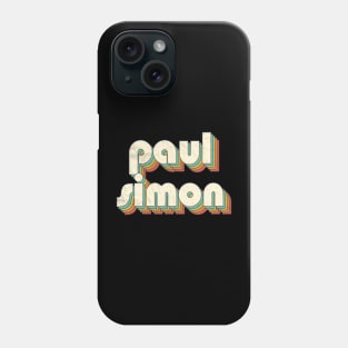 Retro Vintage Rainbow Paul Letters Distressed Style Phone Case