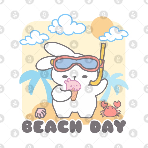 Sandy Toes & Sunshine Smiles: cute bunny's Summer Beach Adventure by LoppiTokki