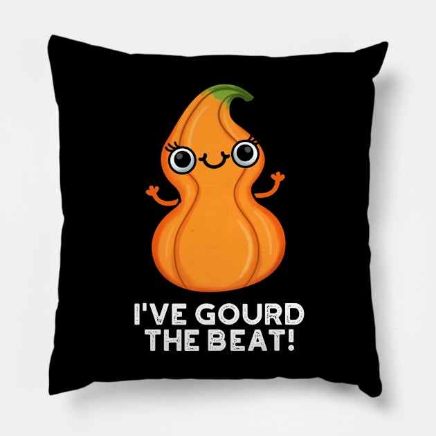 I've Gourd The Beat Cute Veggie Pun Pillow by punnybone