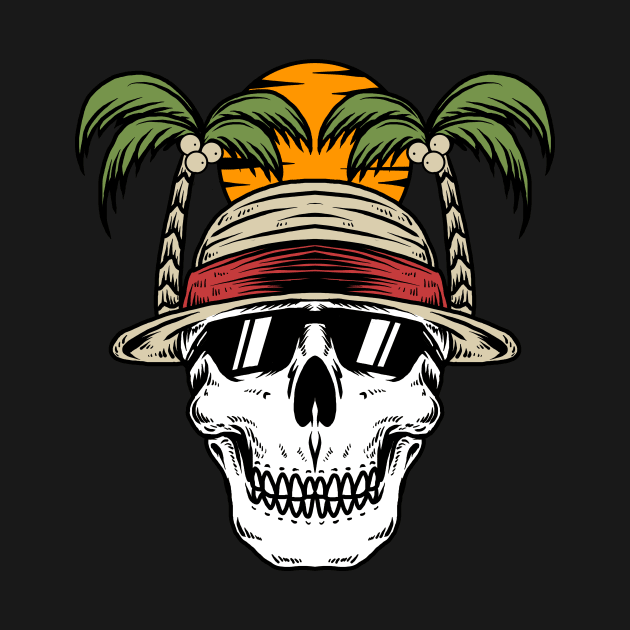 Skull vacation by Luckyart11