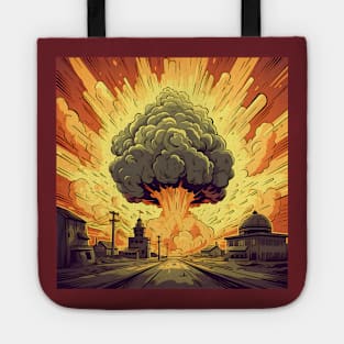 Illustration of catastrophic event. Nuclear explosion Tote