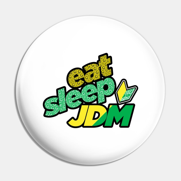 Eat Sleep JDM zentangle style design Pin by FayDesigns