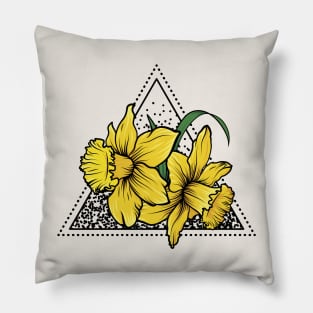 Daffodil Flora Triangle Pillow