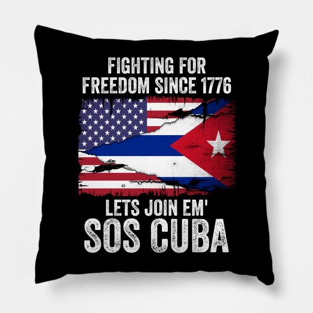 SOS Free Cuba Pillow by ARRIGO