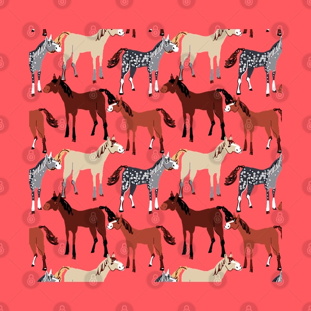 Horse pattern green by belettelepink