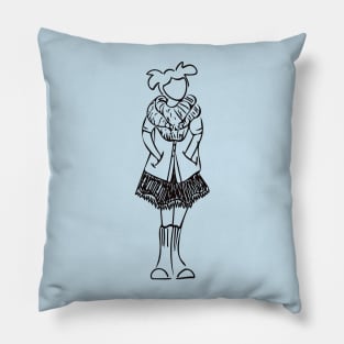 Bundled Kawaii Girl Pillow