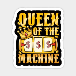 Womens Queen Of The Slot Machine product Vegas Casino Gambling Magnet