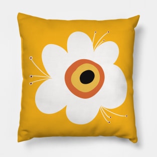 Simple white flower Pillow