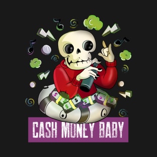 Music Lover skeleton - Money Skull T-Shirt