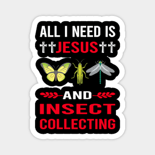 I Need Jesus And Insect Collecting Collector Collect Insects Bug Bugs Entomology Entomologist Magnet